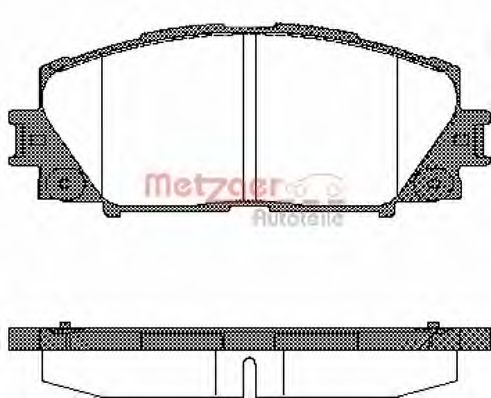 METZGER - 1224.00 - Комплект тормозных колодок, дисковый тормоз (Тормозная система)