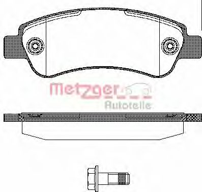 METZGER - 1238.00 - Комплект тормозных колодок, дисковый тормоз (Тормозная система)