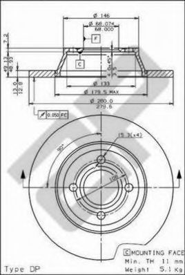 METZGER - 14431 - Тормозной диск