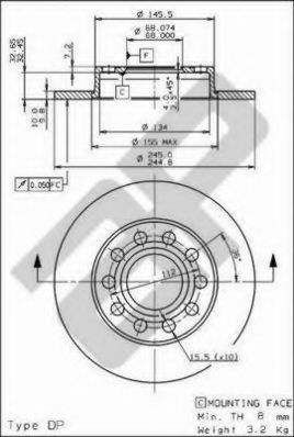 METZGER - 14839 V - Тормозной диск