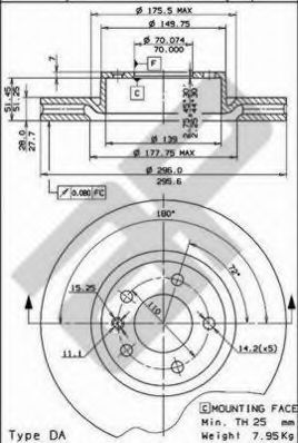 METZGER - 24455 V - Тормозной диск