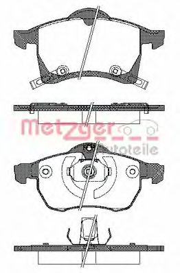 METZGER - 0683.02 - Комплект тормозных колодок, дисковый тормоз (Тормозная система)