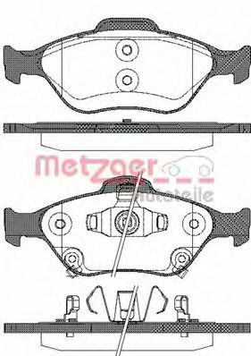 METZGER - 0766.12 - Комплект тормозных колодок, дисковый тормоз (Тормозная система)