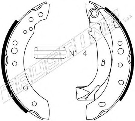 TRUSTING - 022.036 - Комплект тормозных колодок (Тормозная система)