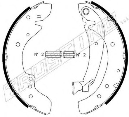 TRUSTING - 034.096 - Комплект тормозных колодок (Тормозная система)