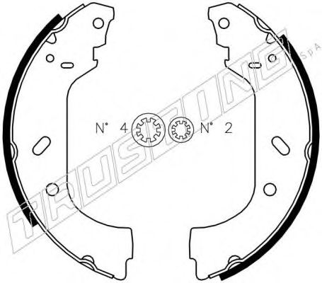TRUSTING - 034.098 - Комплект тормозных колодок (Тормозная система)