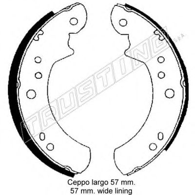 TRUSTING - 040.127 - Комплект тормозных колодок (Тормозная система)