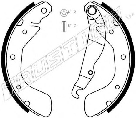 TRUSTING - 073.167 - Комплект тормозных колодок (Тормозная система)