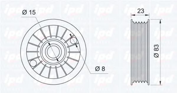 IPD - 14-0031 - Натяжной ролик, поликлиновойремень (Ременный привод)