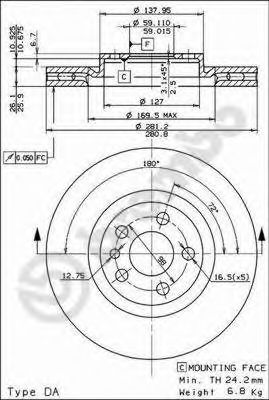 AP - 24513 E - Тормозной диск (Тормозная система)