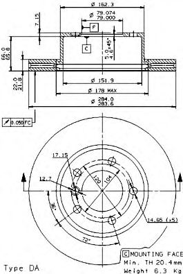 AP - 24945 E - Тормозной диск (Тормозная система)