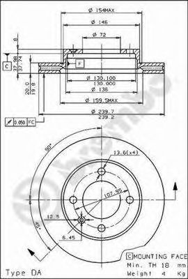 BRECO - BS 7881 - Тормозной диск (Тормозная система)