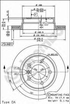 BRECO - BS 8337 - Тормозной диск (Тормозная система)