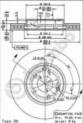 BRECO - BS 8395 - Тормозной диск (Тормозная система)