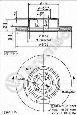 BRECO - BV 8487 - Тормозной диск (Тормозная система)