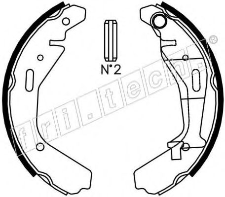FRI.TECH. - 1073.176 - Комплект тормозных колодок (Тормозная система)