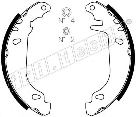 FRI.TECH. - 1088.216 - Комплект тормозных колодок (Тормозная система)