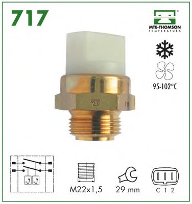 MTE-THOMSON - 717 - Термовыключатель, вентилятор радиатора (Охлаждение)