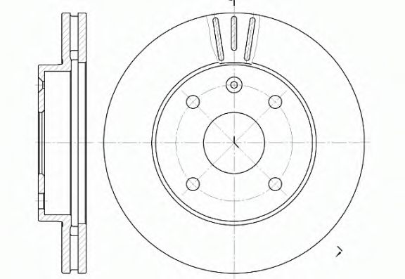 WOKING - D6959.10 - Тормозной диск (Тормозная система)