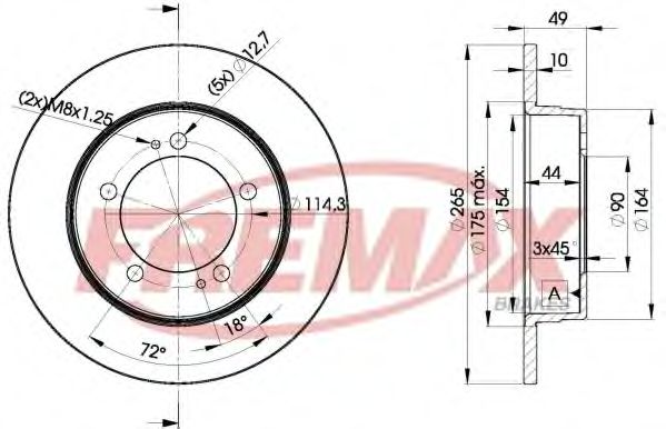 FREMAX - BD-9284 - Тормозной диск (Тормозная система)