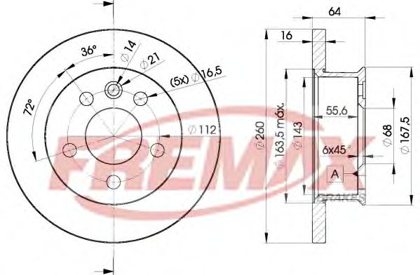 FREMAX - BD-3013 - Тормозной диск (Тормозная система)