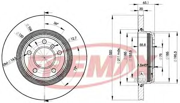 FREMAX - BD-3215 - Тормозной диск (Тормозная система)