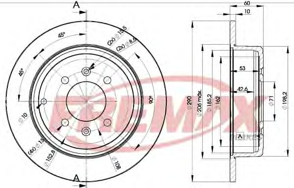 FREMAX - BD-4250 - Тормозной диск (Тормозная система)