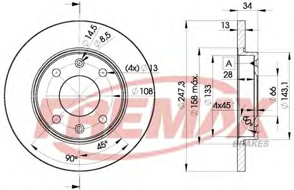 FREMAX - BD-4298 - Тормозной диск (Тормозная система)