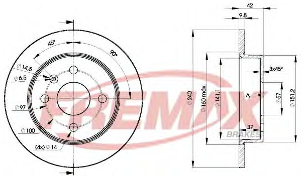 FREMAX - BD-9108 - Тормозной диск (Тормозная система)