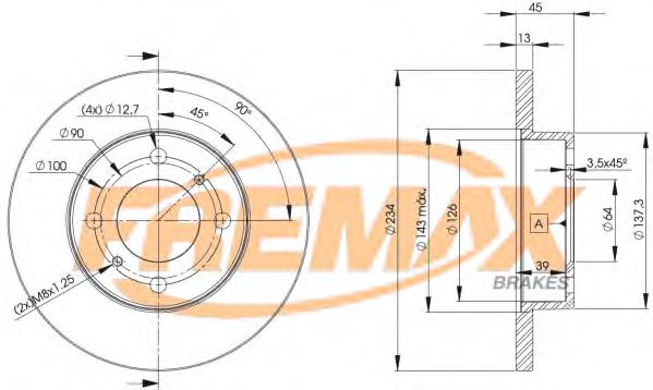 FREMAX - BD-9280 - Тормозной диск (Тормозная система)