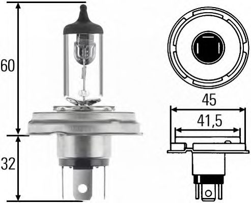 HELLA - 8GJ 004 173-121 - Лампа накаливания, основная фара (освещение, универсальное)