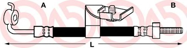 BREMBO - T 24 104 - Тормозной шланг (Тормозная система)