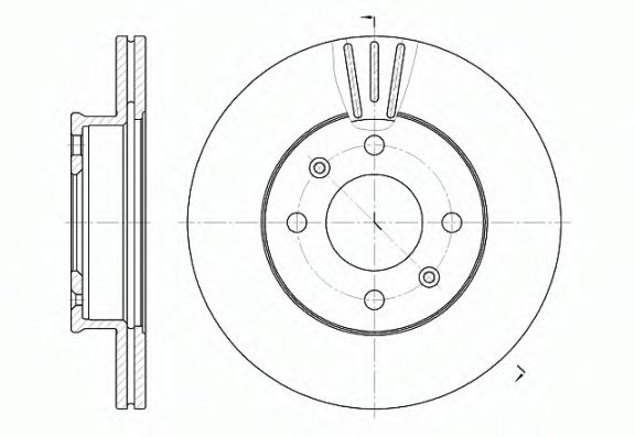 REMSA - 6958.10 - Тормозной диск (Тормозная система)