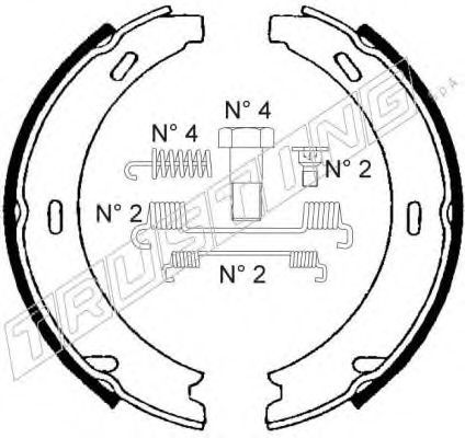 TRUSTING - 052.121K - Комплект тормозных колодок, стояночная тормозная система (Тормозная система)