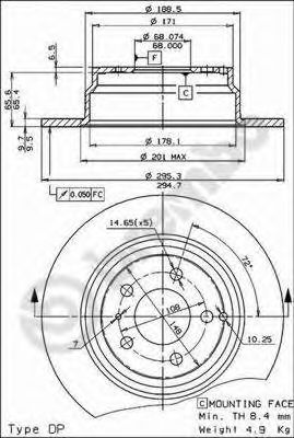 AP - 14454 V - Тормозной диск (Тормозная система)