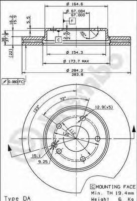 AP - 24480 E - Тормозной диск (Тормозная система)