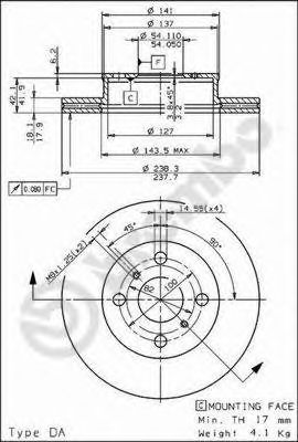 BRECO - BS 7951 - Тормозной диск (Тормозная система)