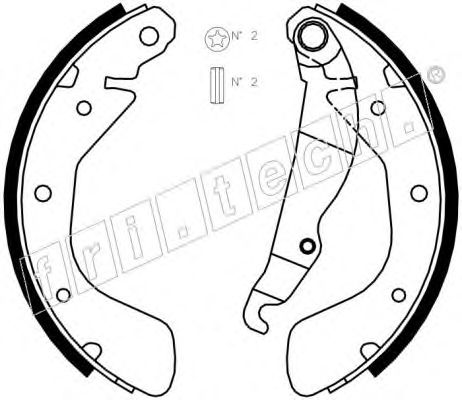 FRI.TECH. - 1073.166 - Комплект тормозных колодок (Тормозная система)