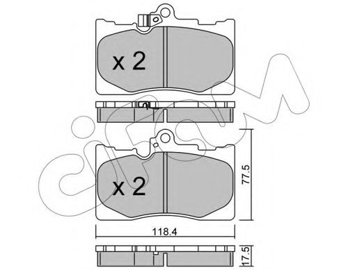 CIFAM - 822-799-0 - Комплект тормозных колодок, дисковый тормоз (Тормозная система)