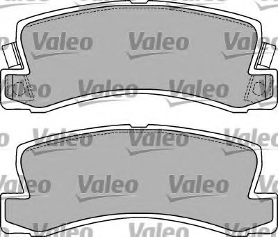 VALEO - 597198 - Комплект тормозных колодок, дисковый тормоз