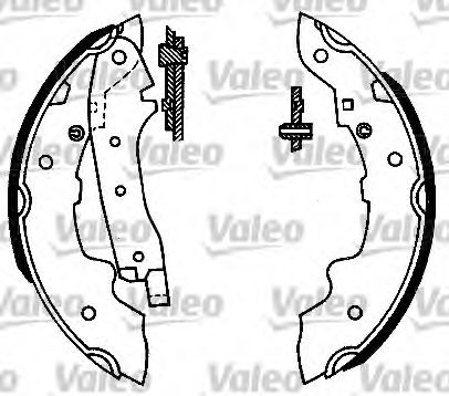 VALEO - 562027 - Комплект тормозных колодок (Тормозная система)