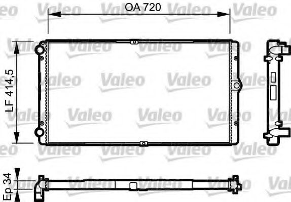 VALEO - 732177 - Радиатор, охлаждение двигателя (Охлаждение)