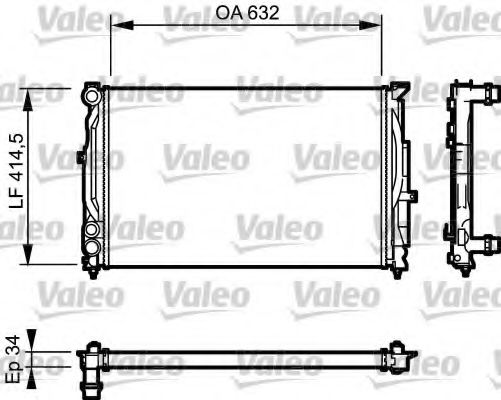 VALEO - 732361 - Радиатор, охлаждение двигателя (Охлаждение)