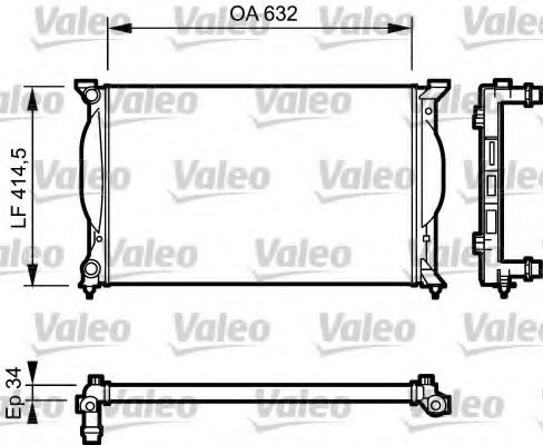 VALEO - 732963 - Радиатор, охлаждение двигателя (Охлаждение)