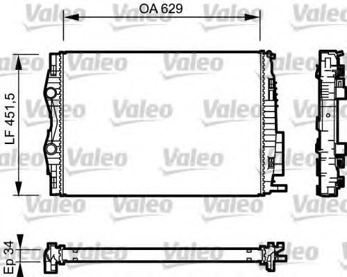 VALEO - 734438 - Радиатор, охлаждение двигателя (Охлаждение)