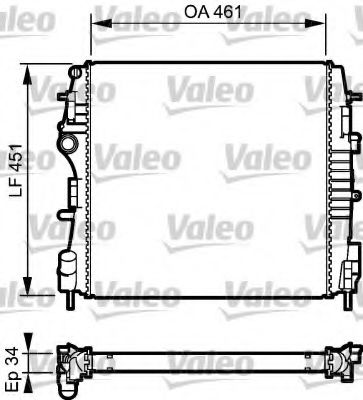 VALEO - 734922 - Радиатор, охлаждение двигателя (Охлаждение)