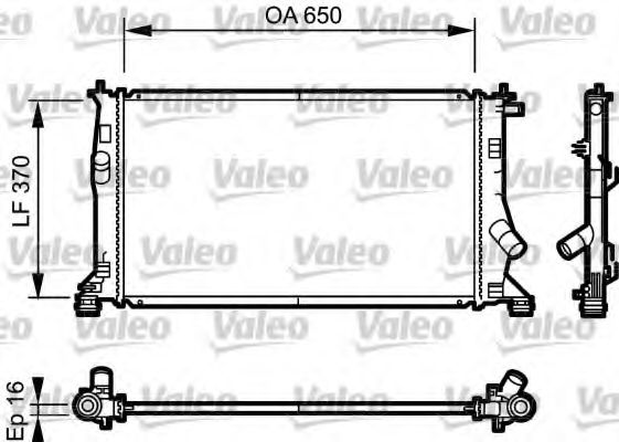 VALEO - 735096 - Радиатор, охлаждение двигателя