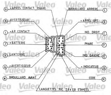 VALEO - 251280 - Выключатель на рулевой колонке (Контрольные приборы)