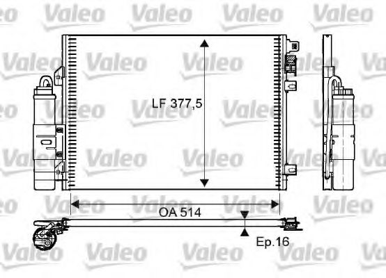 VALEO - 814051 - Конденсатор, кондиционер (Кондиционер)