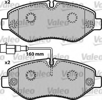 VALEO - 541737 - Комплект тормозных колодок, дисковый тормоз (Тормозная система)